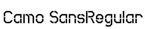 Camo SansRegular Font Image