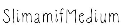 SlimamifMedium Font Image