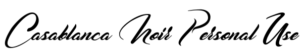 Casablanca Noir Personal Use Font Image