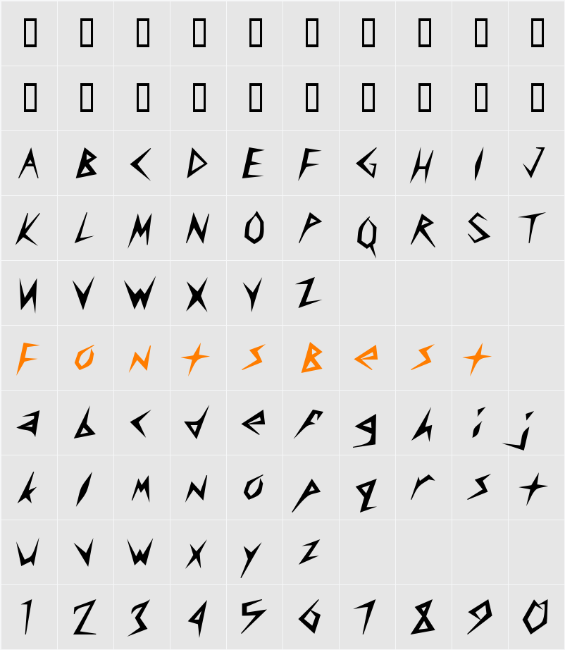 Amplifier Character Map