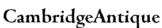 CambridgeAntique Font Image