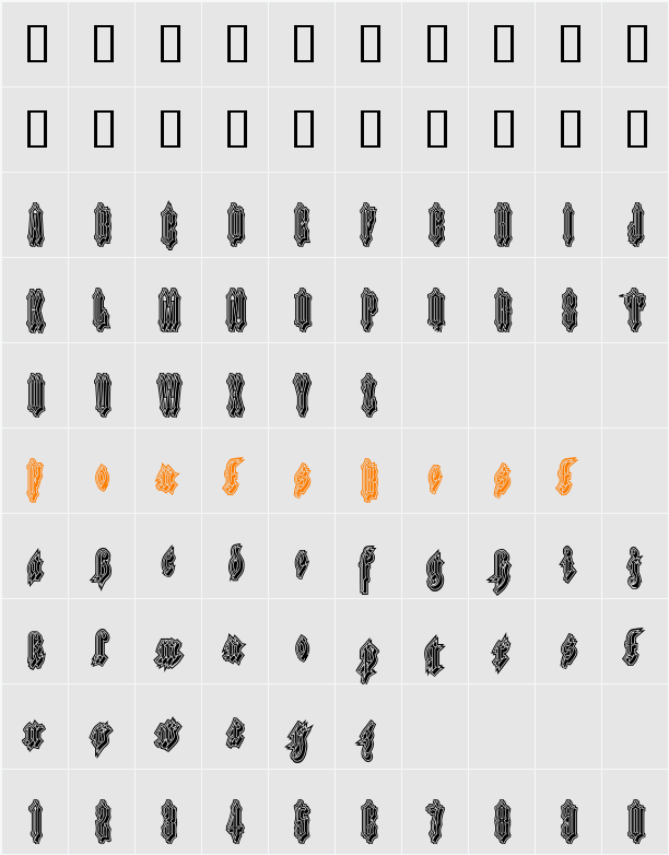 Applesauce11 Character Map