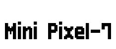 Mini Pixel-7 Font Image