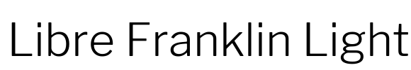 Libre Franklin Light Font Image