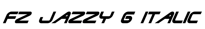 FZ JAZZY 6 ITALIC Font Image