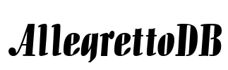 AllegrettoDB Font Image