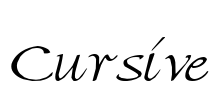 Cursive Font Image