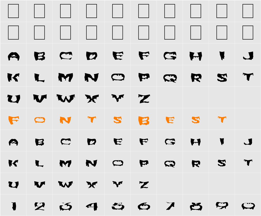 FZ WARPED 6 EX Character Map