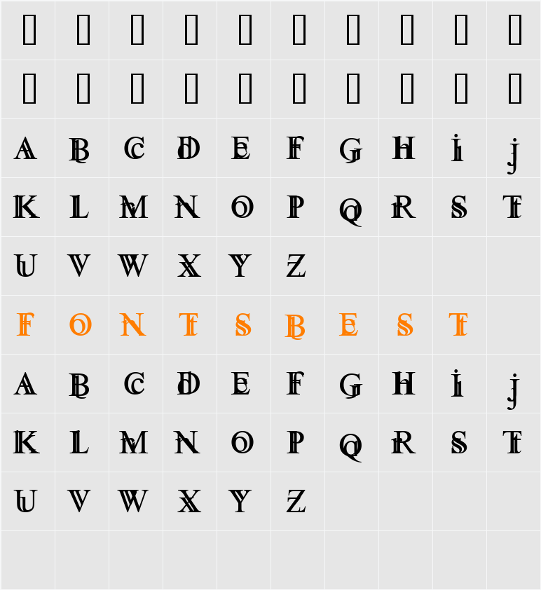 Fane Serane Character Map