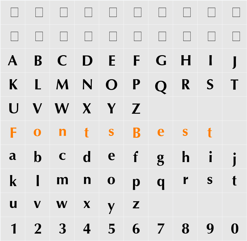 Interface SSi Character Map