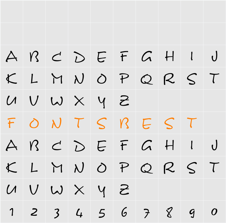 DS Note Character Map