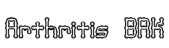 Arthritis BRK Font Image