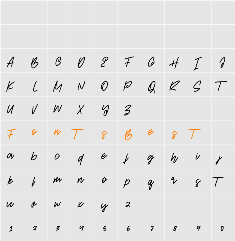 Adicttives Character Map