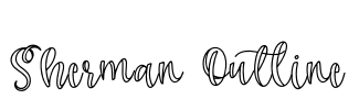 Sherman Outline Font Image