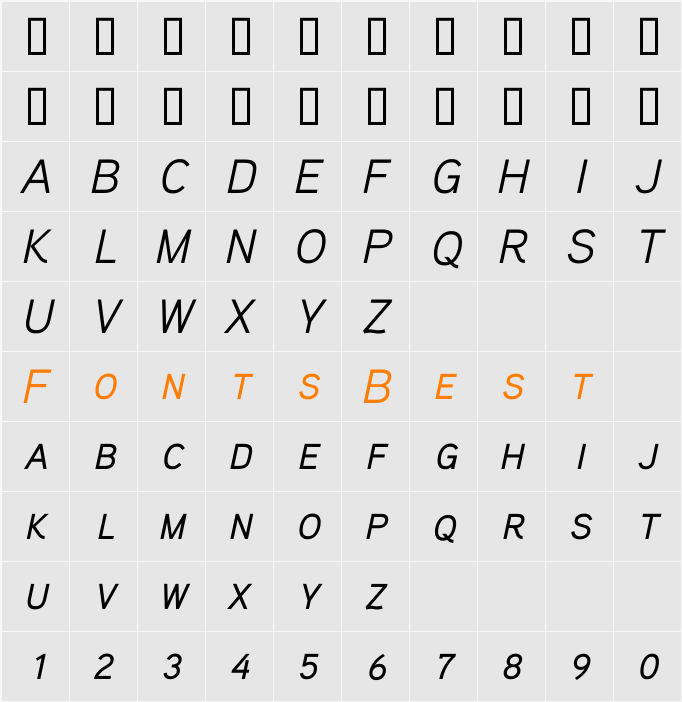 Aaux ProRegular Italic SC Character Map