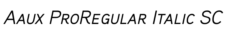 Aaux ProRegular Italic SC Font Image