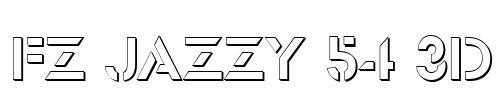 FZ JAZZY 54 3D Font Image