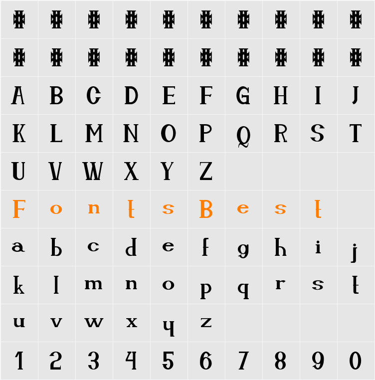 Cassiopea Character Map