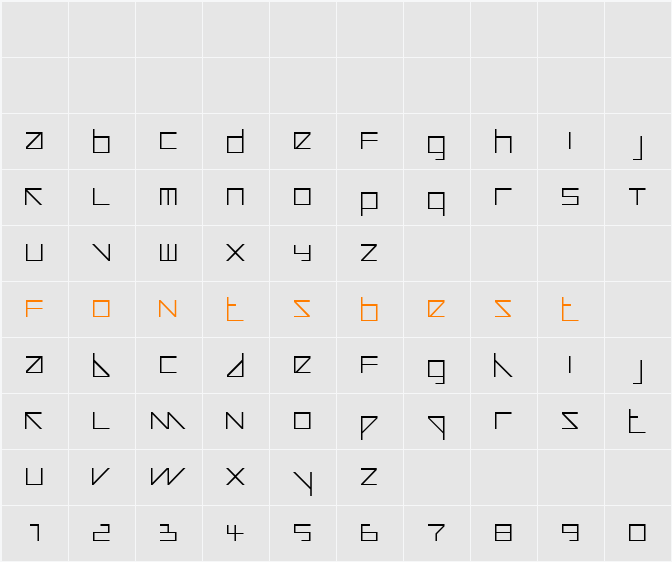 Auricom Regular Character Map