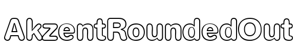 AkzentRoundedOut Font Image