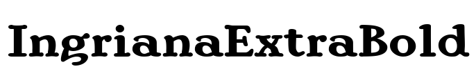 IngrianaExtraBold Font Image