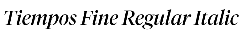 Tiempos Fine Regular Italic Font Image