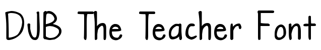 DJB The Teacher Font Font Image