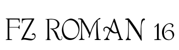 FZ ROMAN 16 Font Image