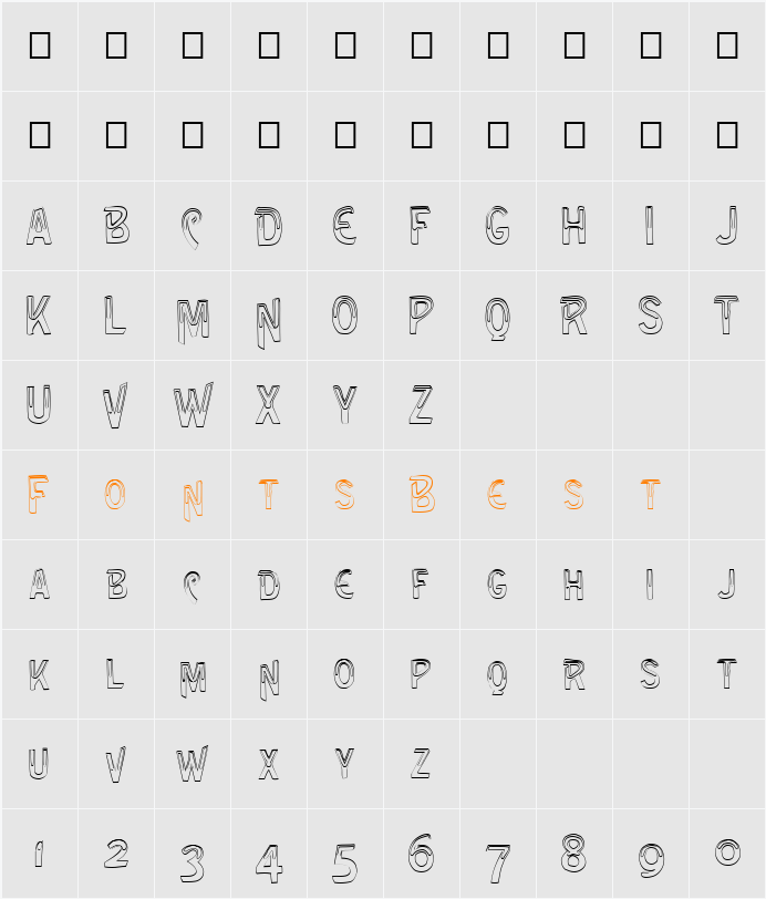 FZ UNIQUE 4 HOLLOW Character Map