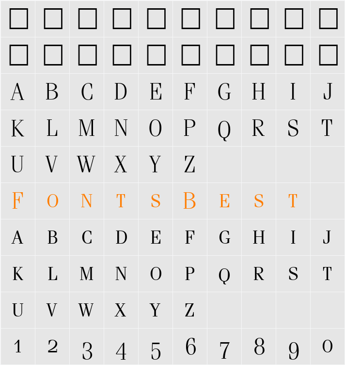 FerventSmc DB Character Map