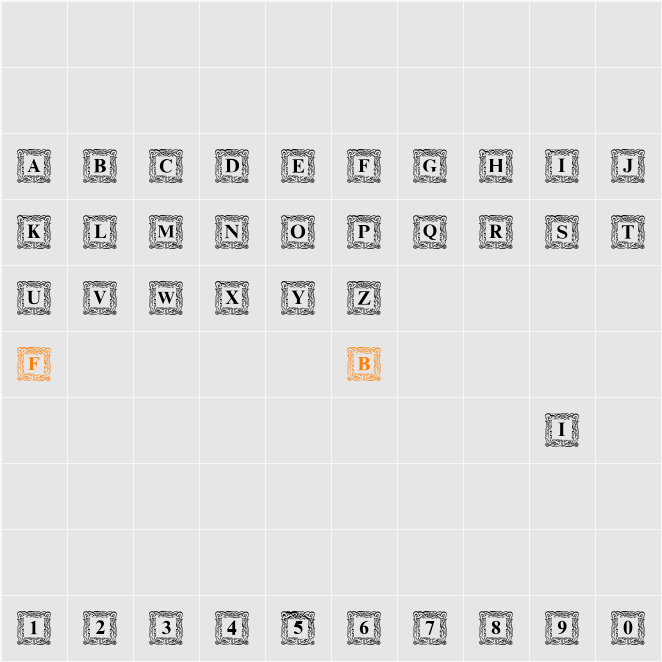 DS Init Character Map