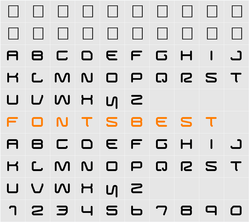 Buster Character Map