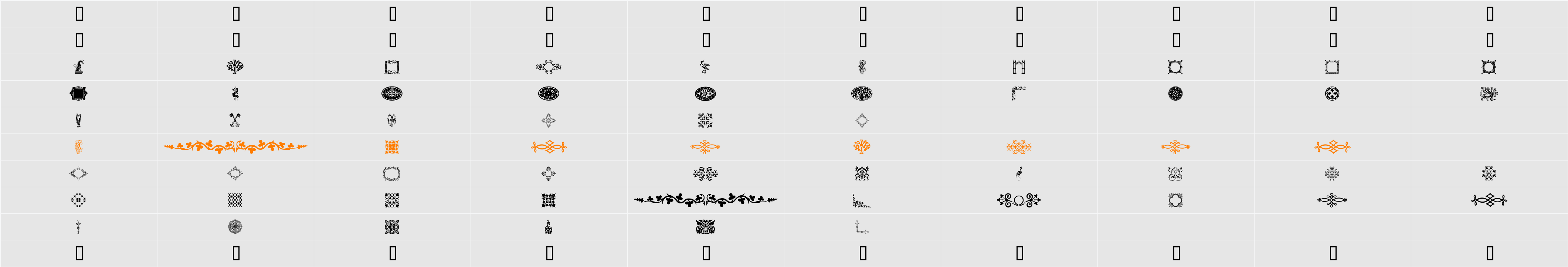 DBL MedievalDesign Character Map