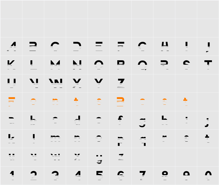 America Faster Gradient Character Map