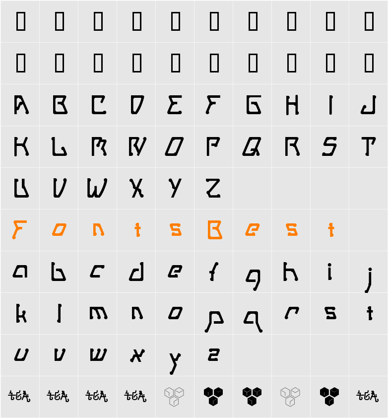 MetroPass Character Map