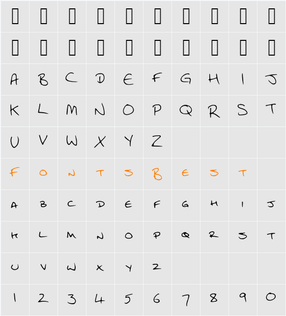 CEF Character Map