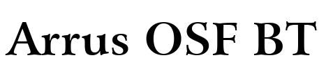 Arrus OSF BT Font Image