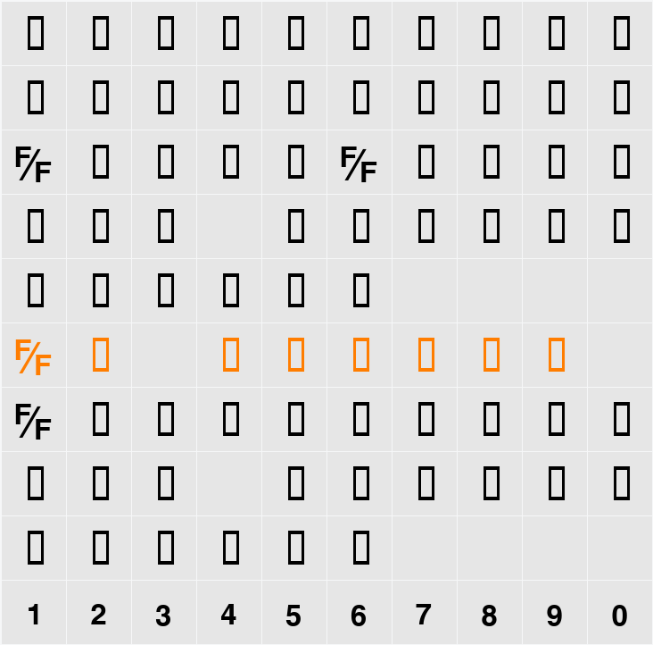 HelvFE Character Map