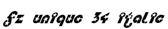 FZ UNIQUE 34 ITALIC Font Image