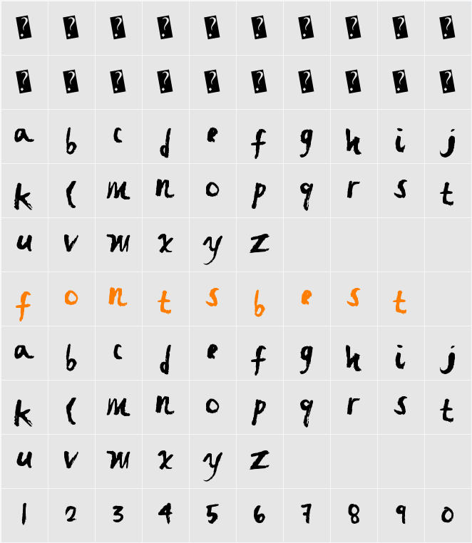 FastBrush Character Map