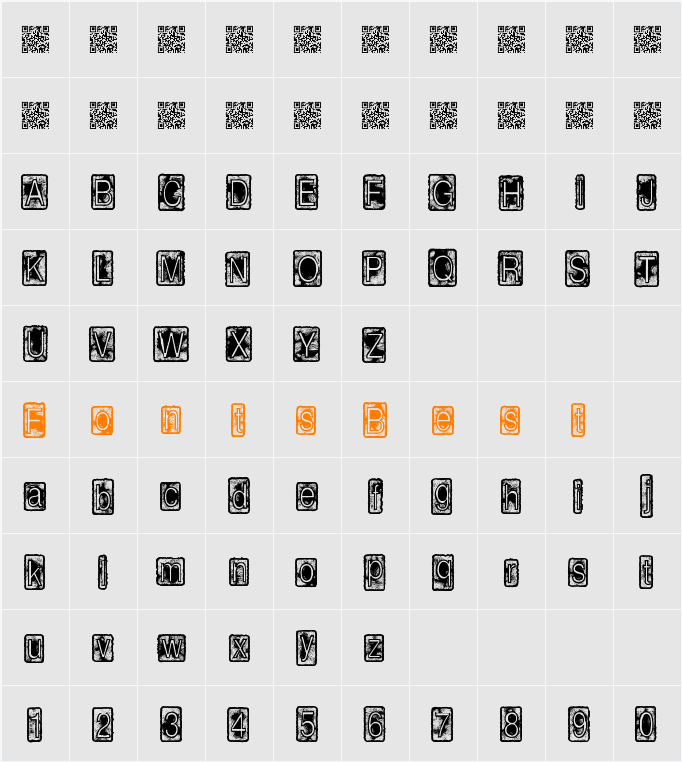 InsideBox Character Map