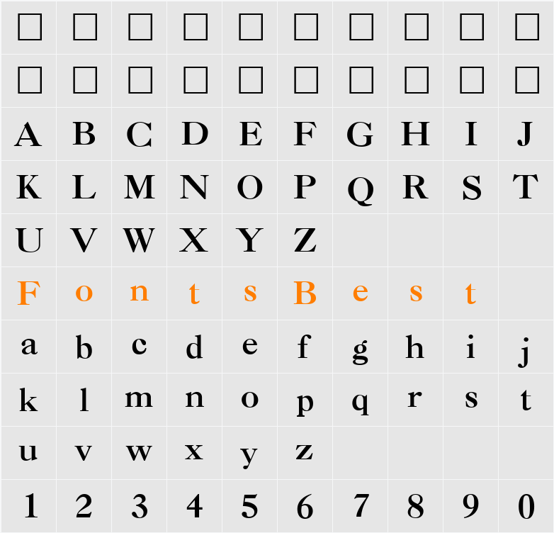 Casque Character Map