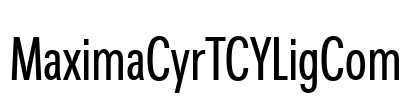 MaximaCyrTCYLigCom Font Image