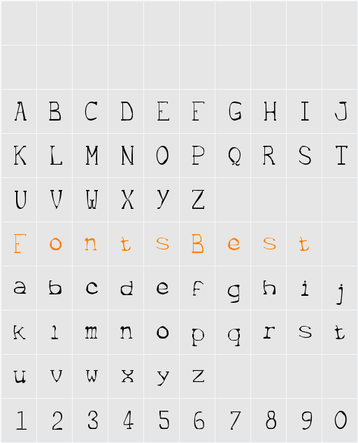 Metrique Character Map