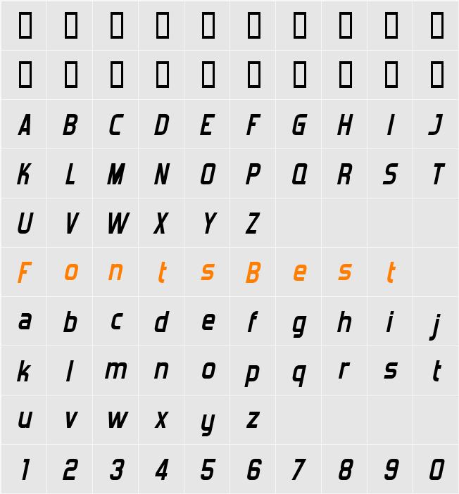 JI-Flakey Character Map