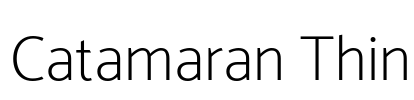 Catamaran Thin Font Image