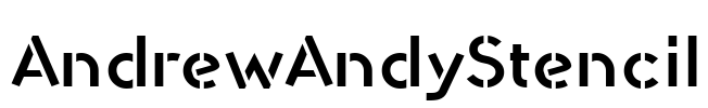 AndrewAndyStencil Font Image