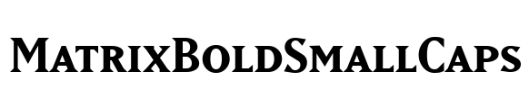 MatrixBoldSmallCaps Font Image