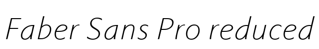 Faber Sans Pro reduced Font Image