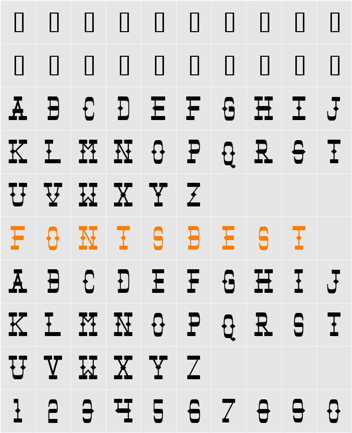 JI-Ergate Character Map